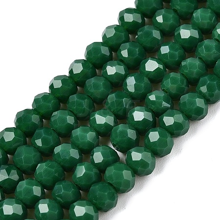 Opaque Solid Color Imitation Jade Glass Beads Strands EGLA-A044-P4mm-D09-1