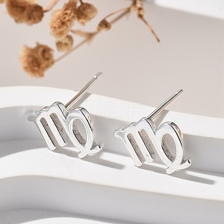 S925 Sterling Silver Stud Earrings EJEW-K303-01S-06-1