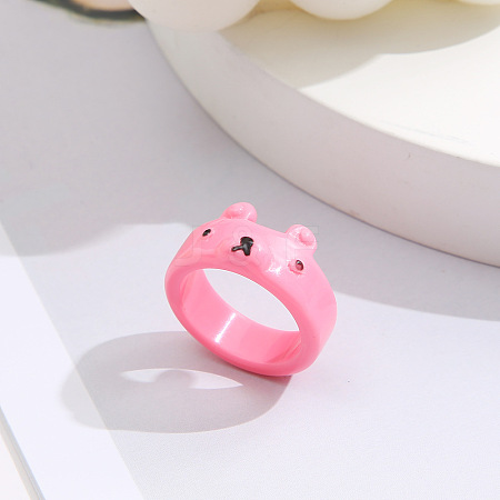 Cute Cartoon Resin Finger Rings for Women WG24438-12-1