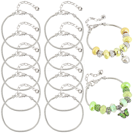 10Pcs Brass European Style Bracelets for Jewelry Making KK-PA0001-20-1