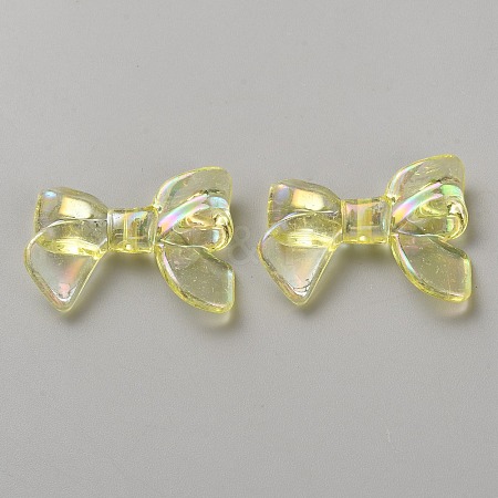 UV Plating Iridescent Transparent AB Color Plated Acrylic Beads TACR-WH0029-01C-1