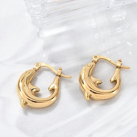 304 Stainless Steel Hoop Earrings For Women EJEW-B114-01G-1