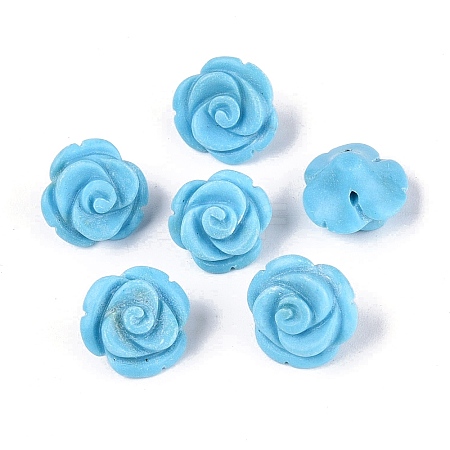 Synthetic Turquoise Carved Beads G-Q601-40B-1