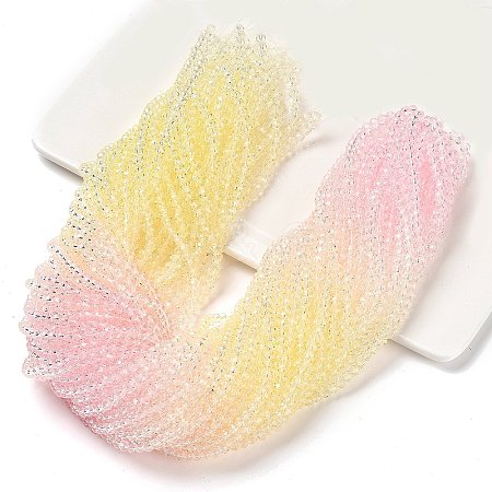 Transparent Painted Glass Beads Strands X1-DGLA-A034-T3mm-A25-1