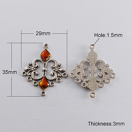 Alloy Enamel Chandelier Component Links ENAM-EA9734Y-6-1