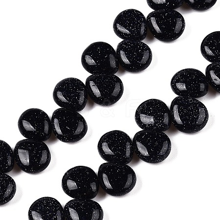 Synthetic Blue Goldstone Beads Strands G-T138-130-1