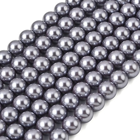 Eco-Friendly Dyed Glass Pearl Round Beads Strands HY-A002-10mm-RB028-1