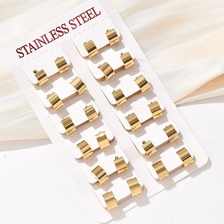 304 Stainless Steel Hoop Earrings EJEW-M079-03G-01-1