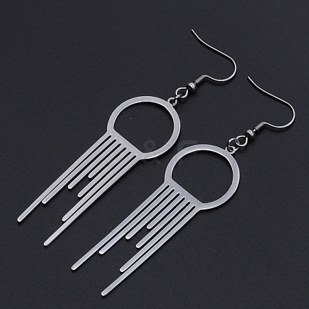 201 Stainless Steel Dangle Earrings STAS-S105-JN616-1-1