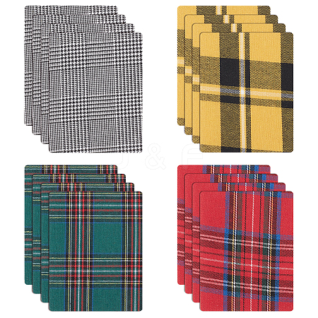 32Pcs 4 Colors Polyester Iron on Cloth Patches DIY-MA0007-28-1