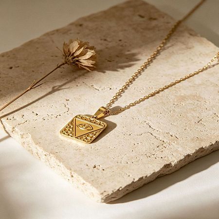 304 Stainless Steel Pendant Necklaces for Women WGFC427-06-1