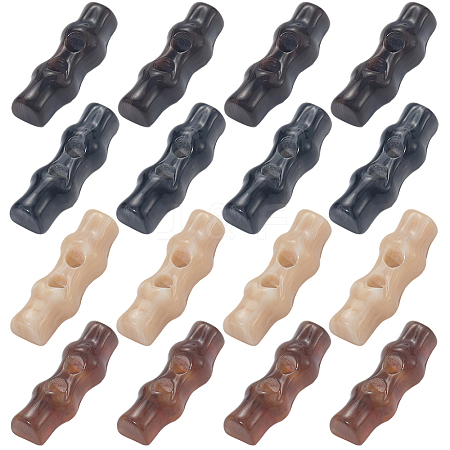 16Pcs 4 Colors Resin Buttons FIND-GF0008-25-1