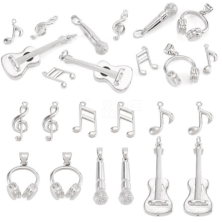 12Pcs 6 Styles Brass Pendants FIND-TA0008-88P-1