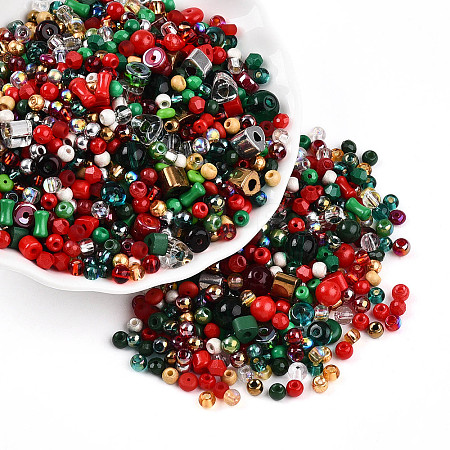 Christmas Theme Glass Seed Beads SEED-N007-13K-1