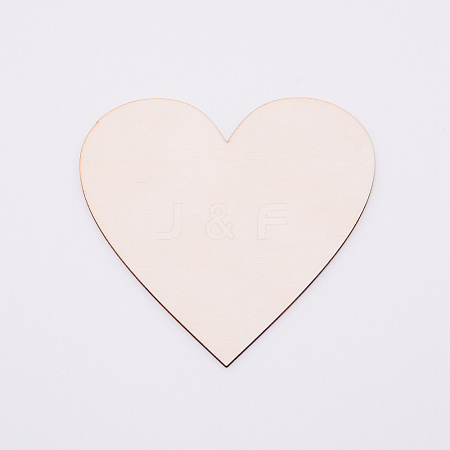 Unfinished Wood Heart Cutout Shape WOOD-WH0101-37A-1