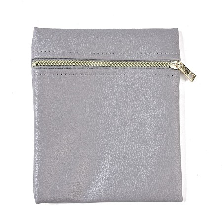 Imitation Leather Jewelry Storage Zipper Bags ABAG-G016-01D-04-1