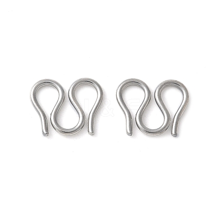304 Stainless Steel S-Hook Clasps STAS-Z124-04C-P-1