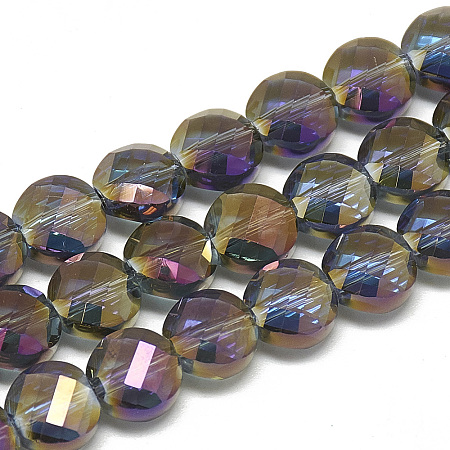Electroplate Glass Beads Strands X-EGLA-Q098-A10-1