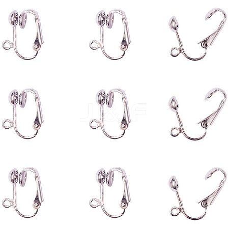 Iron Clip-on Earring Findings KK-PH0026-20P-NF-1