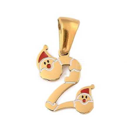 Christmas Theme 304 Stainless Steel Pendants STAS-R007-01Z-G-1