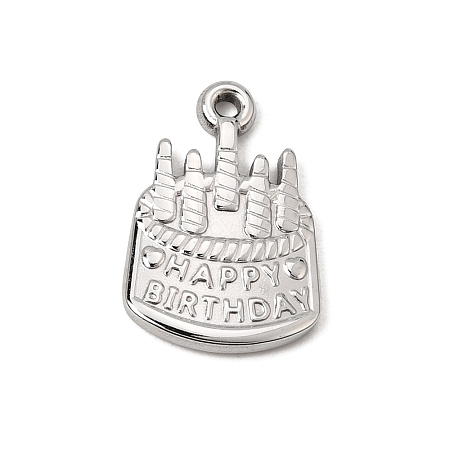Birthday 304 Stainless Steel Pendants SA-CBA9B1E-09P-1
