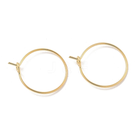 Brass Hoop Earring Findings KK-H503-33G-01-1