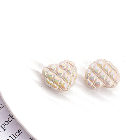 5Pcs UV Plating Acrylic Beads PW-WG975B8-10-1