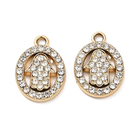 Alloy Rhinestone Pendants PALLOY-P303-03A-G-1