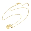 Brass Chunky Initial Pendant Necklaces WG97A63-03-1