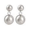 Smooth Spherical Geometric Brass Dangle Earrings for Women EJEW-D280-02P-02-1