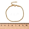 304 Stainless Steel Rope Chain Bracelets for Women BJEW-P395-01G-5