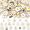76Pcs 19 Styles Alloy Enamel Pendants ENAM-FS0004-23-1