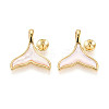 Brass with Shell Enamel Cup Pearl Peg Bails Pin Pendants LS-KK-T079-12G-1