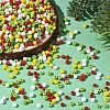 4 Colors Christmas 6/0 Glass Round Seed Beads SEED-X0058-03C-5