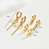 Stylish Stainless Steel Heart Tassel Earring Sets BH4978-1