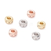 Brass Micro Pave Clear Cubic Zirconia Beads ZIRC-P091-05B-RS-1