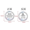 Flat Round with Cup Pattern Paper Display Cards CDIS-WH0006-19-3