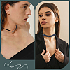 5Pcs 5 Styles Alloy Pendant Imitation Leather Cord Layer Necklaces NJEW-CL0005-15-5
