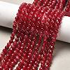 Dyed Natural White Jade Round Beads Strands G-E311-4mm-03-1