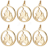 Beebeecraft 10Pcs Brass Pendants KK-BBC0010-27-1