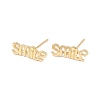 Brass Stud Earrings EJEW-P346-02B-G-4