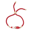 Christmas Handmade Glass Seed Beaded Slider Bracelets BJEW-MZ00226-01-2