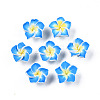 Handmade Polymer Clay 3D Flower Plumeria Beads CLAY-Q192-15mm-05-1