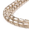 Electroplate Transparent Glass Beads Strands GLAA-C029-02A-07-3