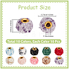 100Pcs 10 Colors Polyester European Beads FIND-SC0020-91-2