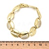 Brass Micro Pave Clear Cubic Zirconia Link Chain Bracelets for Women BJEW-H630-09G-5
