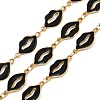 304 Stainless Steel Enamel Lip Link Chains CHS-K023-03G-02-1