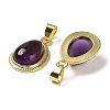 Natural Amethyst Pendants G-M405-05G-01-2