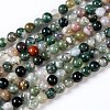 Round Natural Indian Agate Beads Strands G-S122-6mm-1