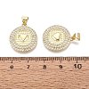 Brass Micro Pave Clear Cubic Zirconia Pendants KK-N287-43G-05-3